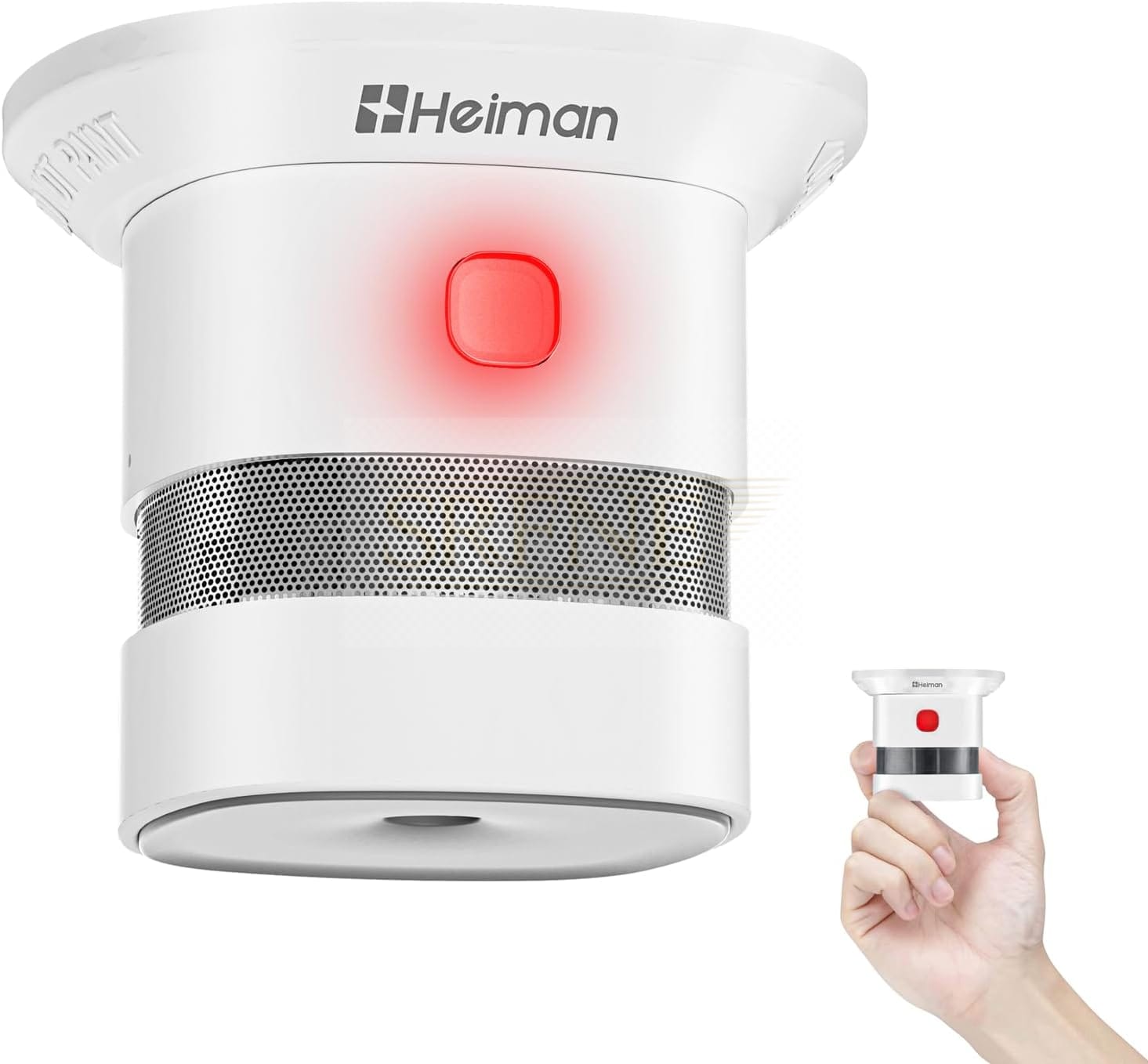 Heiman Mini Smoke Detector, 10 Years Battery Life (Battery Included), Reddot Award, CE Certified, World Photoelectric Smoke Detector for HomeShopCompanySchool-hs1sa