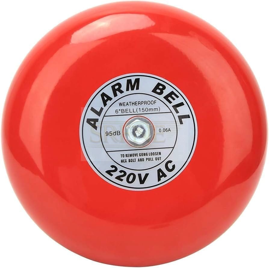 AspidaWorks® Wall-Mounted Fire Alarm Bell, 220AC