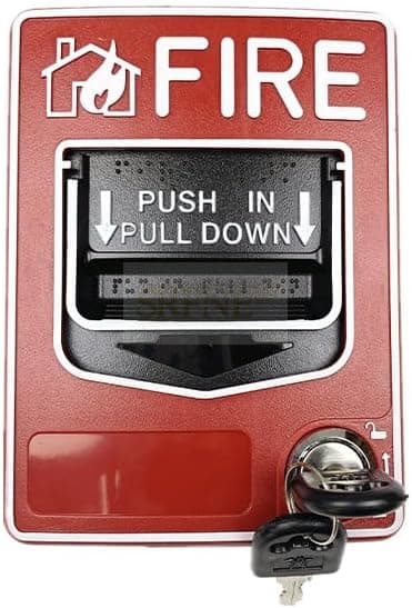 AspidaWorks® Conventional Manual Call Point, with Key Reset, Push in Pull Down