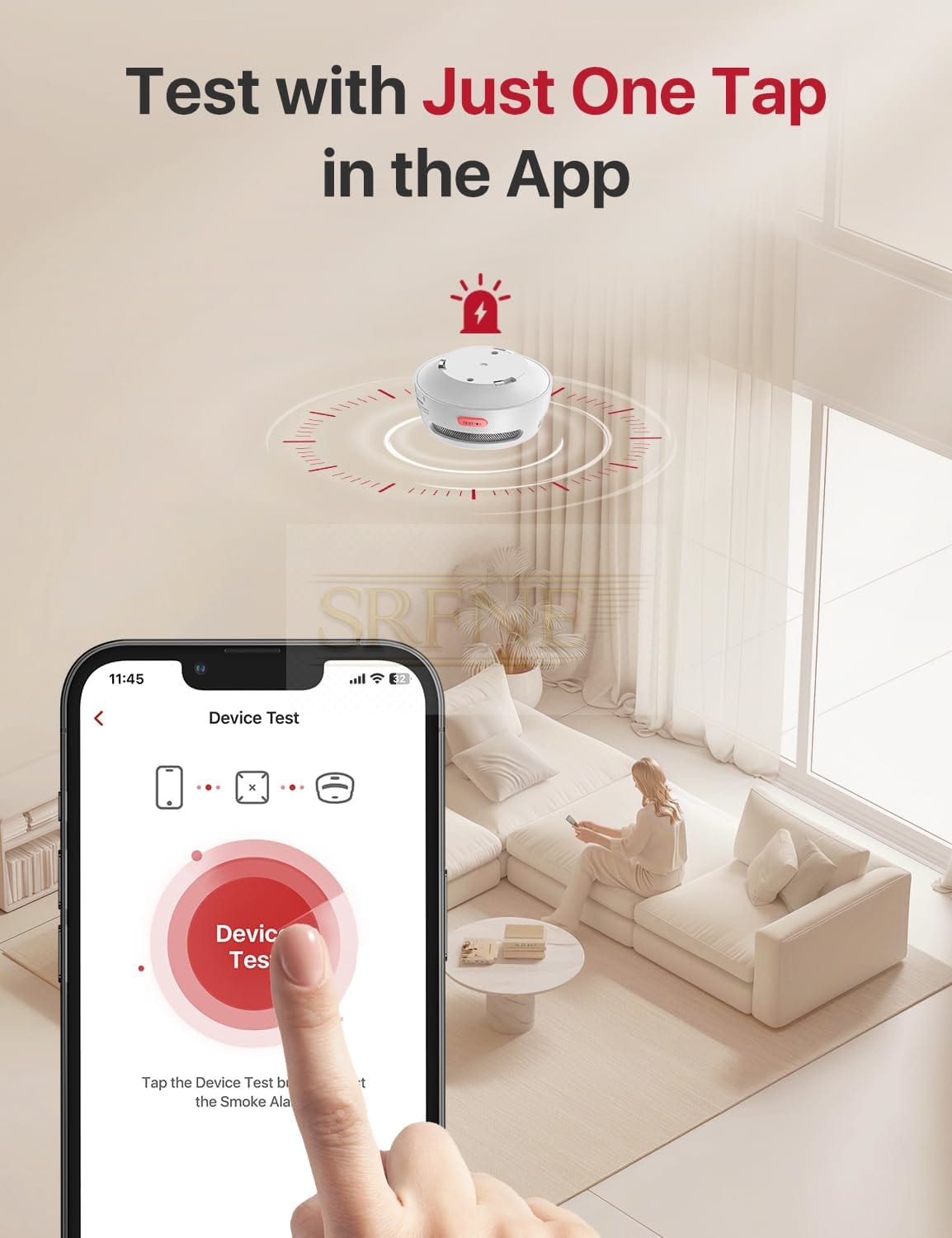X-Sense Smart Smoke Detector XS01-M, Wi-Fi Smoke Alarm, an Accessory for FS31 Smoke Alarm Kit, Wireless Interconnected Mini Smoke Detector Fire, Model XS01-M, Single Pack