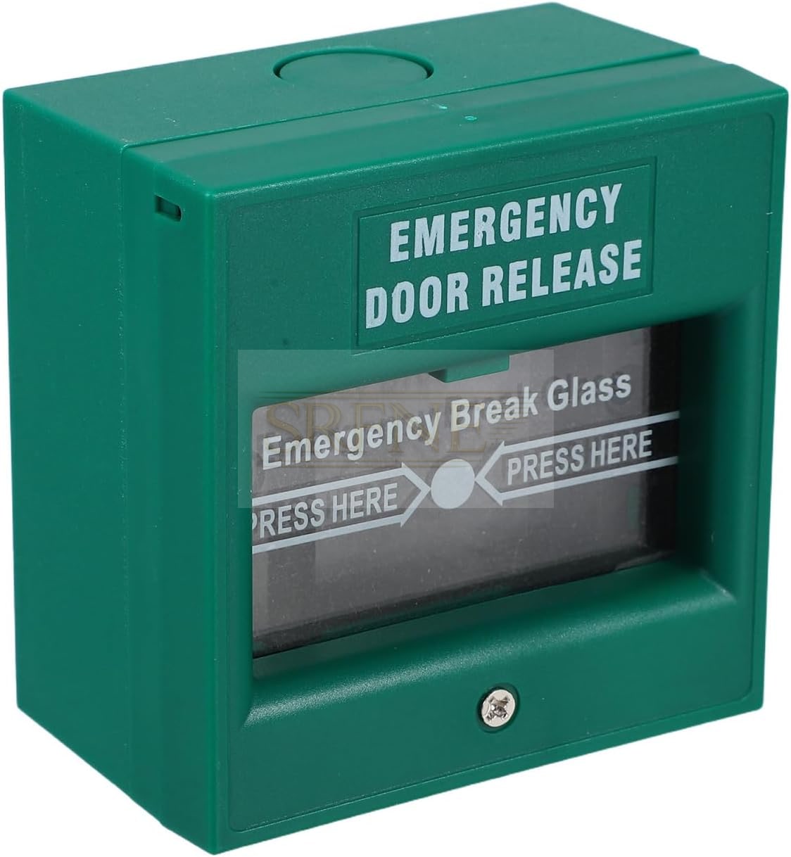 Operitacx Alarm Switch Fire Exit Break Glass Fire Safety Switch Break Glass Exit Switch Emergency Door Control Security Break Glass Button Break Glass Button Plastic Green