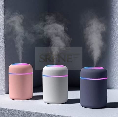 230ML Mini Air Humidifier USB Ultrasonic Humidifier Car Aroma Diffuser Electric Essential Oil Diffuser Cup 7 Color LED Lights. Assorted Colors