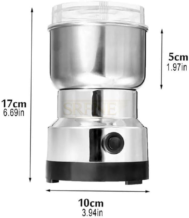Generic Multifunctional Electric Grinder, 200W Stainless Steel 300ml Coffee, Spice, Seed & Nut Grinder, Portable Dual-Blade Design, Perfect for Home Use