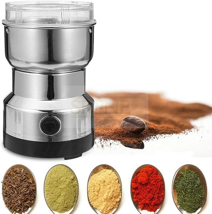 Generic Multifunctional Electric Grinder, 200W Stainless Steel 300ml Coffee, Spice, Seed & Nut Grinder, Portable Dual-Blade Design, Perfect for Home Use