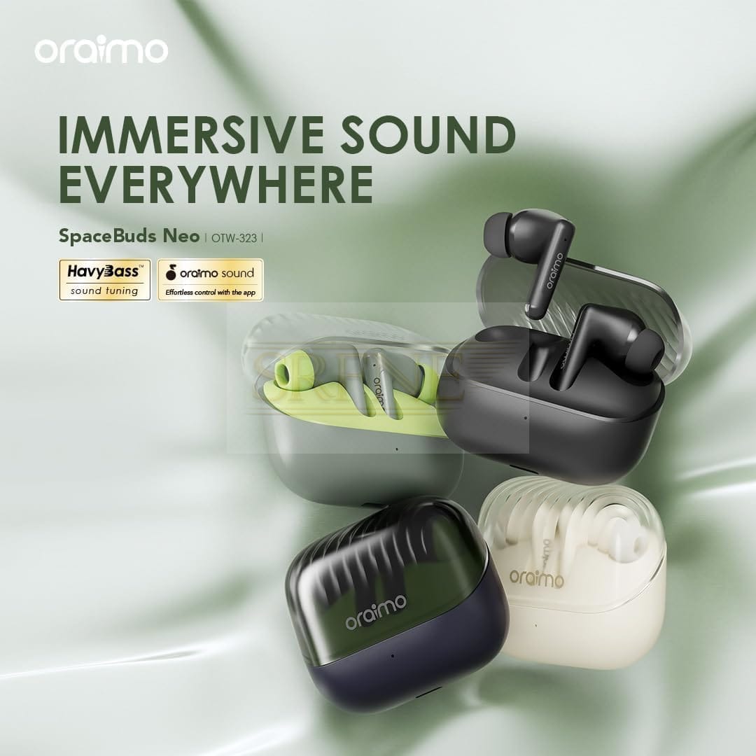 Oraimo SpaceBuds Neo OTW-323, Sound360, Game Mode, IPX4 – Black