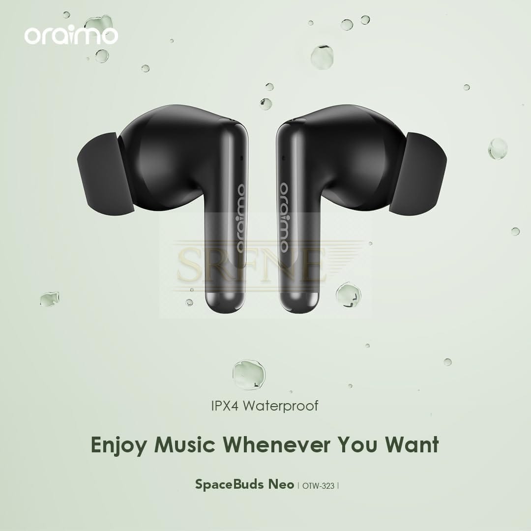Oraimo SpaceBuds Neo OTW-323, Sound360, Game Mode, IPX4 – Black
