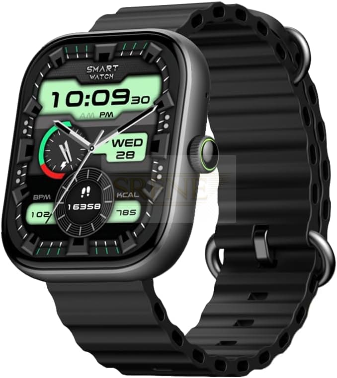 Oraimo Watch 6 OSW-807, 2.04 HD Display, Bluetooth 5.3 Calling – Black