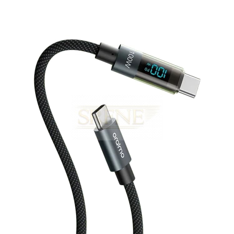 Oraimo OCD-175CC USB-C to USB-C Cable, 100W Fast Charging, 1.2M – Black
