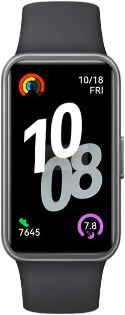 HUAWEI Band 10 Smart Watch, Metallic Design and Comfortable Wearing, Pro-level Sleep Analysis, Emotional Health Aid, 100 Workout Modes, Robust Battery Life, IOS and Android, Black