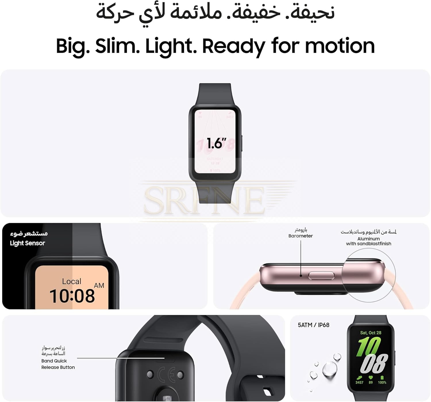 Samsung Galaxy Fit3 Smartwatch, Exercise and Sleep Tracking, Fall Detection, Bluetooth, 40mm, Gray
