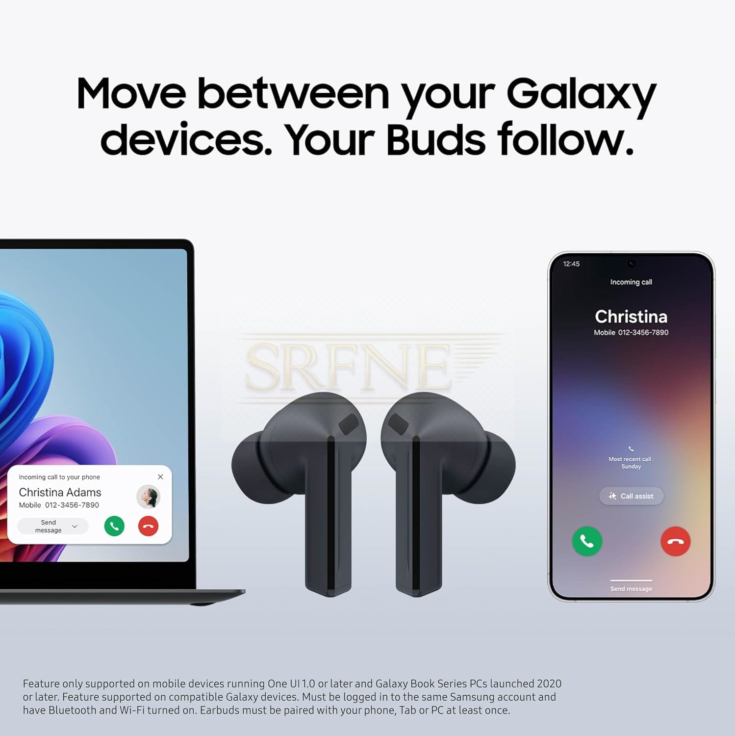 Samsung Galaxy Buds 3 FE (2025) True Wireless Bluetooth Earbuds, Black