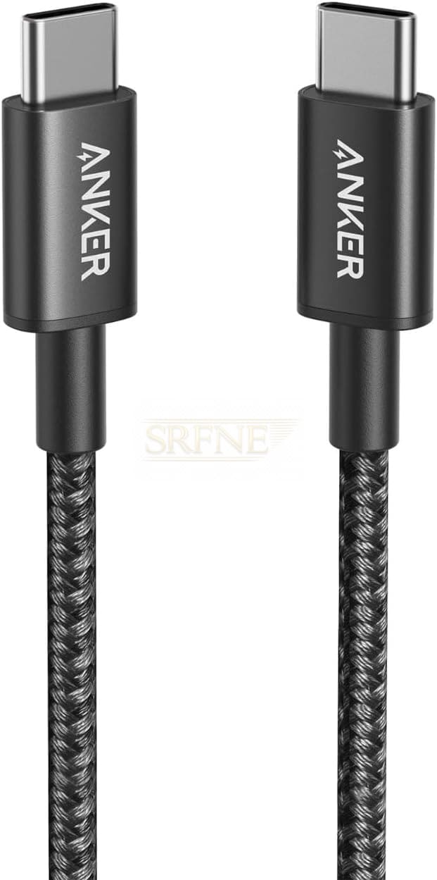 Anker USB-C to USB-C 2.0 cable (3ft0.9m), High Durability Type C Braided Charging Cable Compatible with All Android Devices
