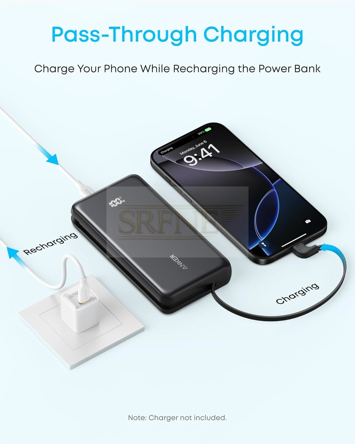 Anker Zolo Power Bank,20KmAh 22.5W Max Portable Charger, USB-C In and Out Fast Charging Battery Pack