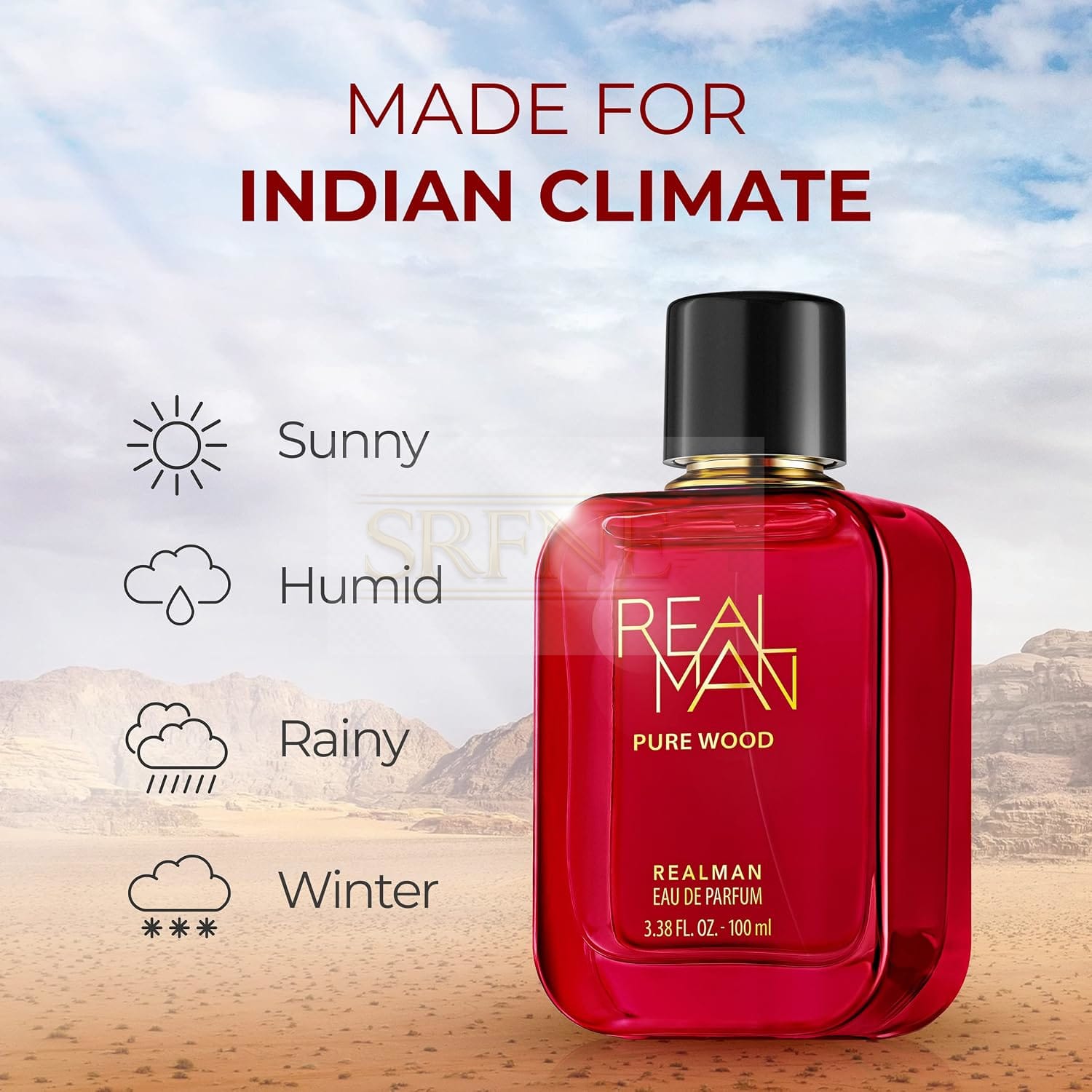 Fogg Realman Scent Pure Wood Perfume , 100 Ml