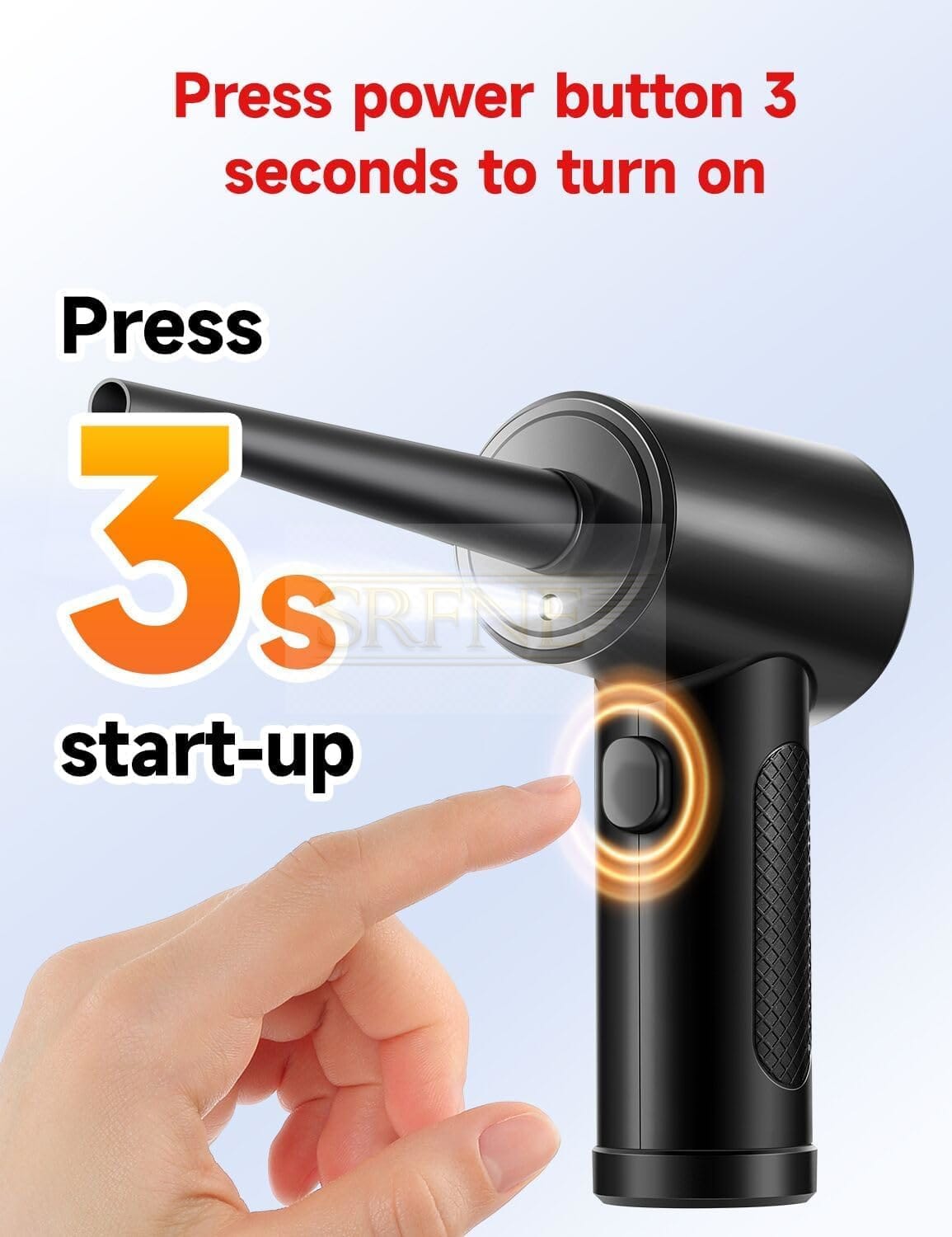 Compressed Air Duster,3-Gear to 51000RPM Electric Air Duster Portable Air Blower with LED Light, 6000mAhRechargeable Cordless Air Duster for Computer Keyboard Fast Charge