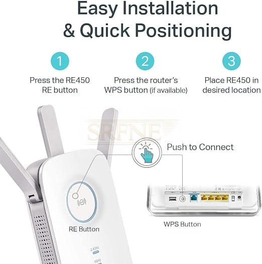 TP-Link AC1750 WiFi Extender (RE450), PCMag Editor’s Choice, Up to 1750Mbps, Dual Band WiFi Repeater, Internet Booster, Extend WiFi Range further