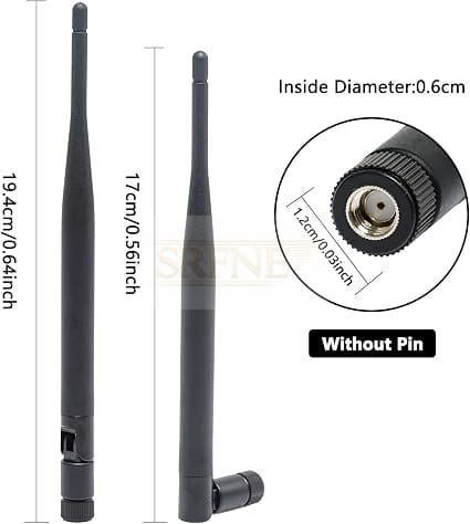 RP-SMA WiFi Antenna 6dBi Dualband 2.4GHz 5.8Ghz MIMO Antenna for WiFi Router
