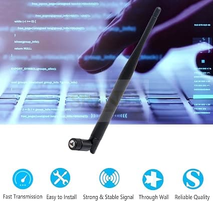 RP-SMA WiFi Antenna 6dBi Dualband 2.4GHz 5.8Ghz MIMO Antenna for WiFi Router