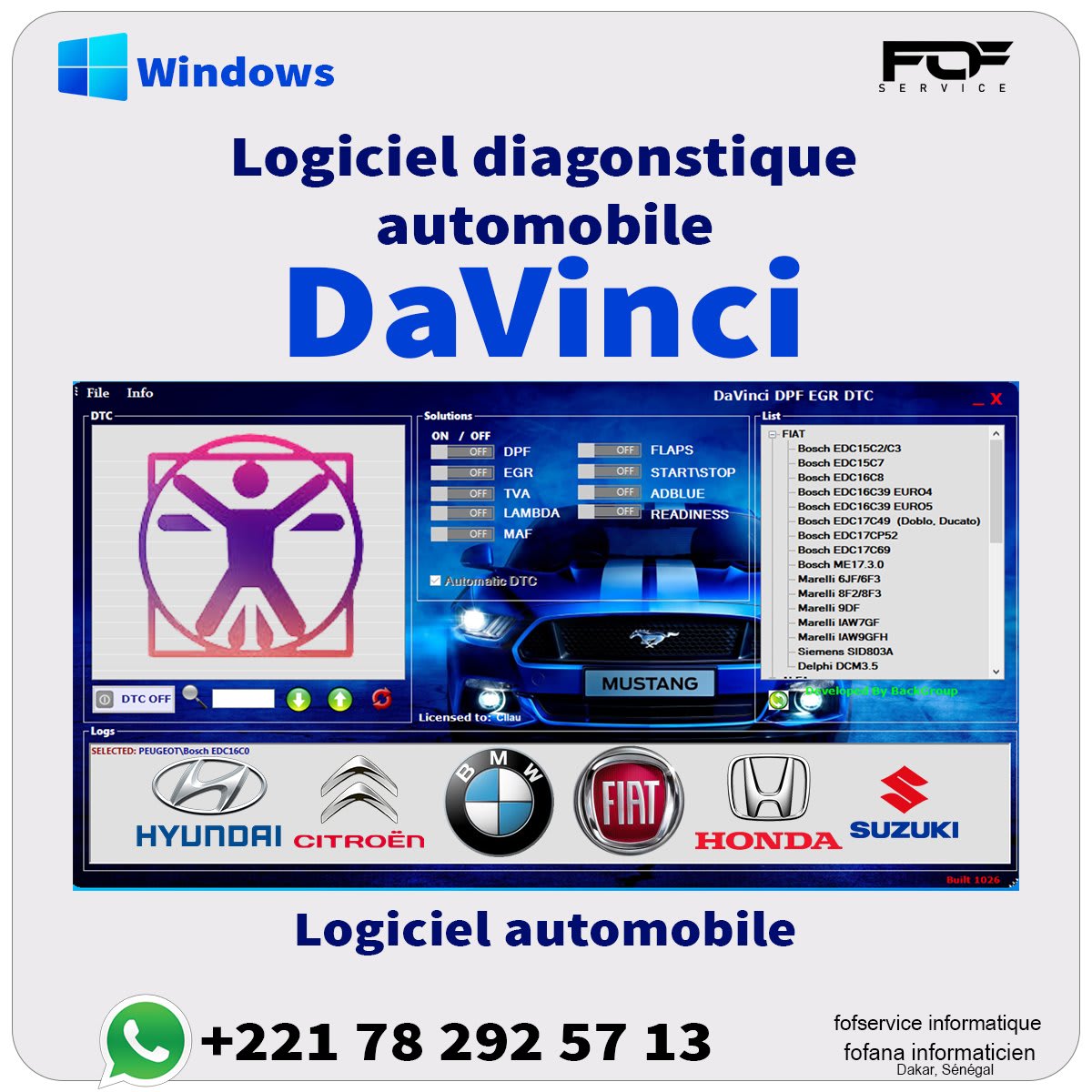 Installation DaVinci logiciels automobile  — photo 1