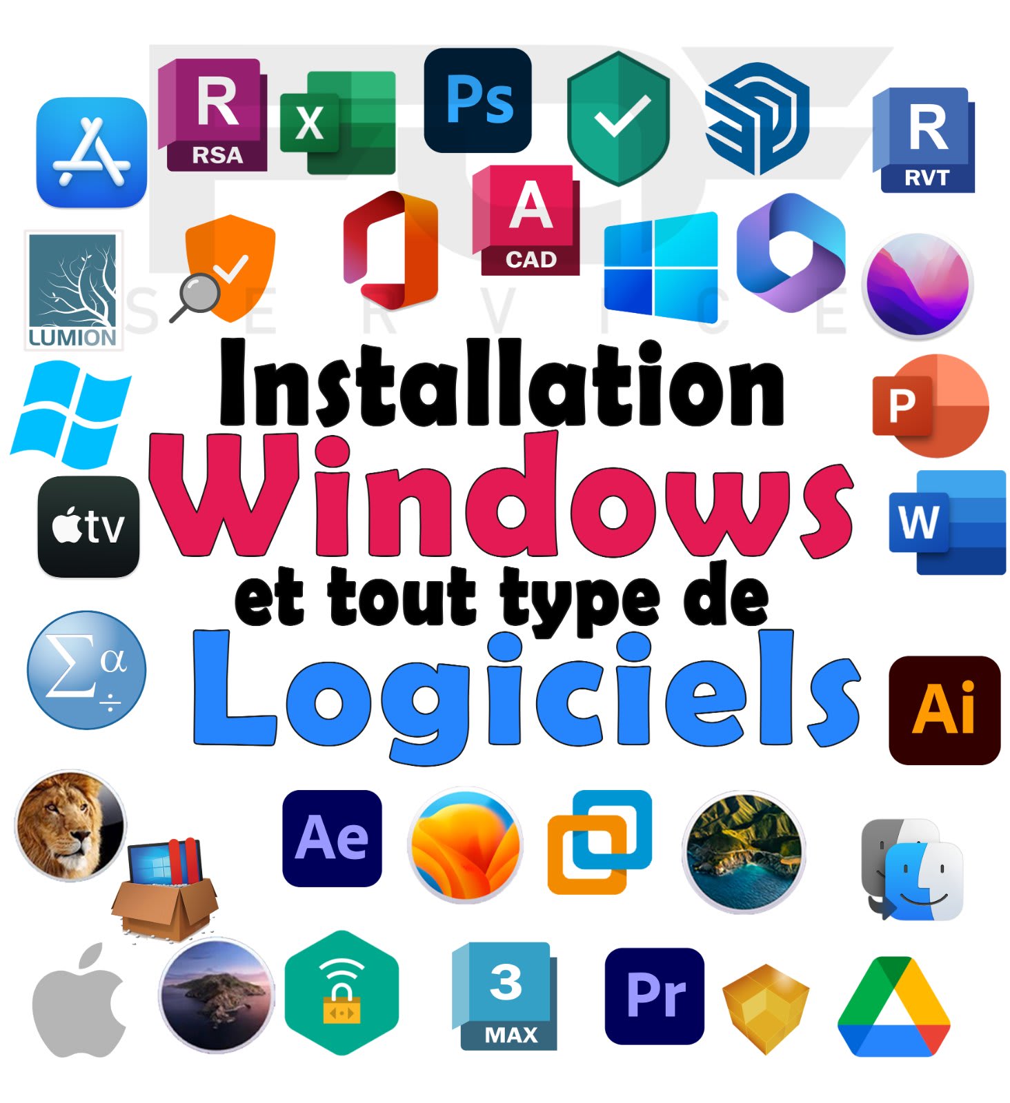 Installation Windows et tout type de logiciel logiciel