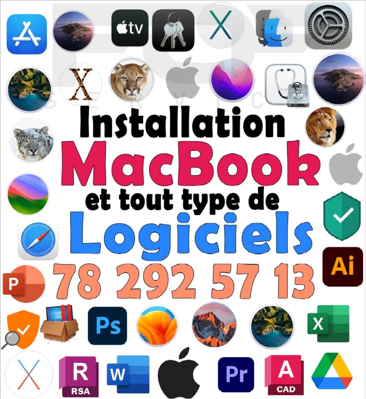 Installation Windows et Macbook MacOS dakar 
