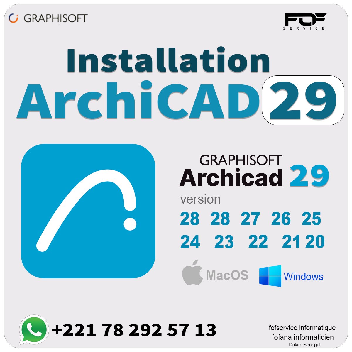 Installation Archicad 29/28/27/26/25/24 dakar