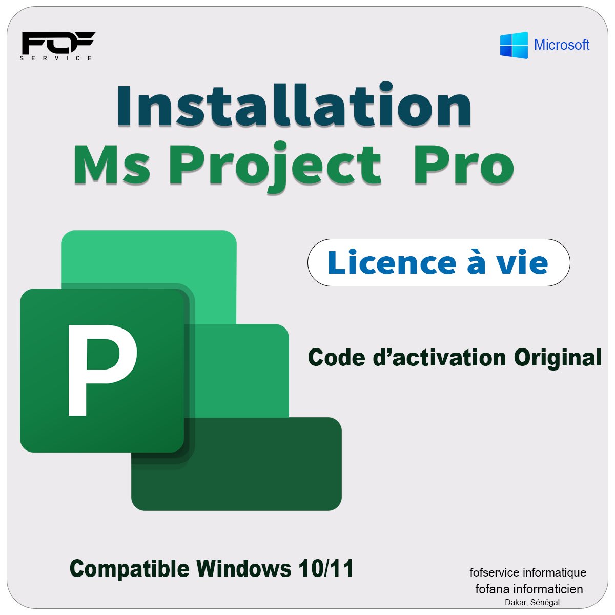 Installation MS Project Pro avec code d'activation authentique
