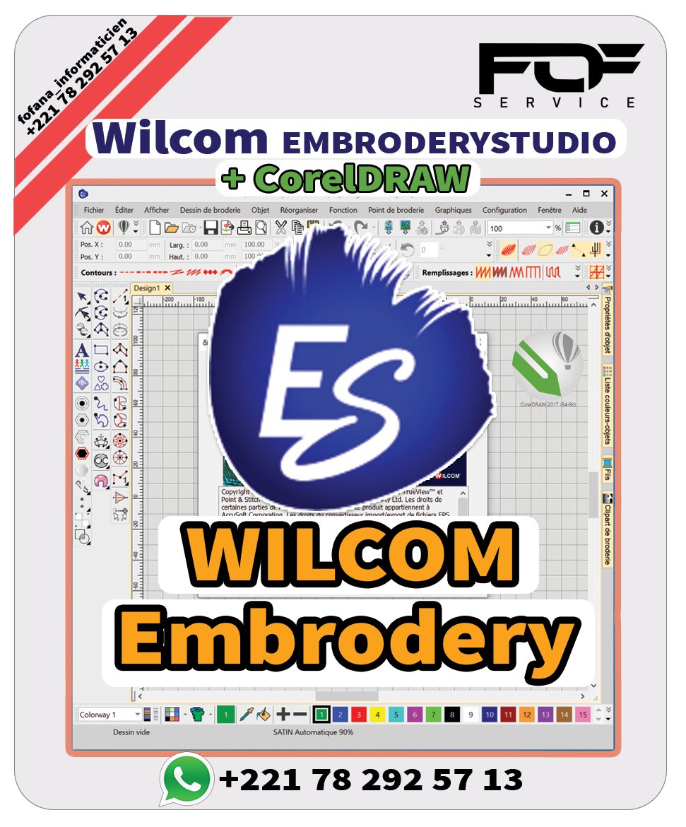 Installation Wilcom Embrodery Studio + CorelDRAW 