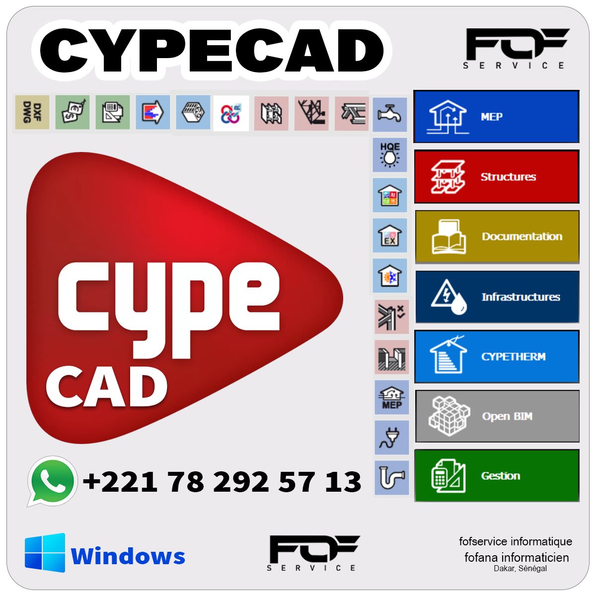 installation CypeCAD / Cype dakar