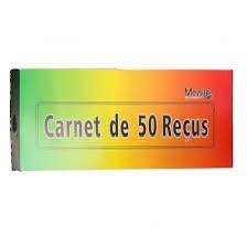Carnet de 50 recus