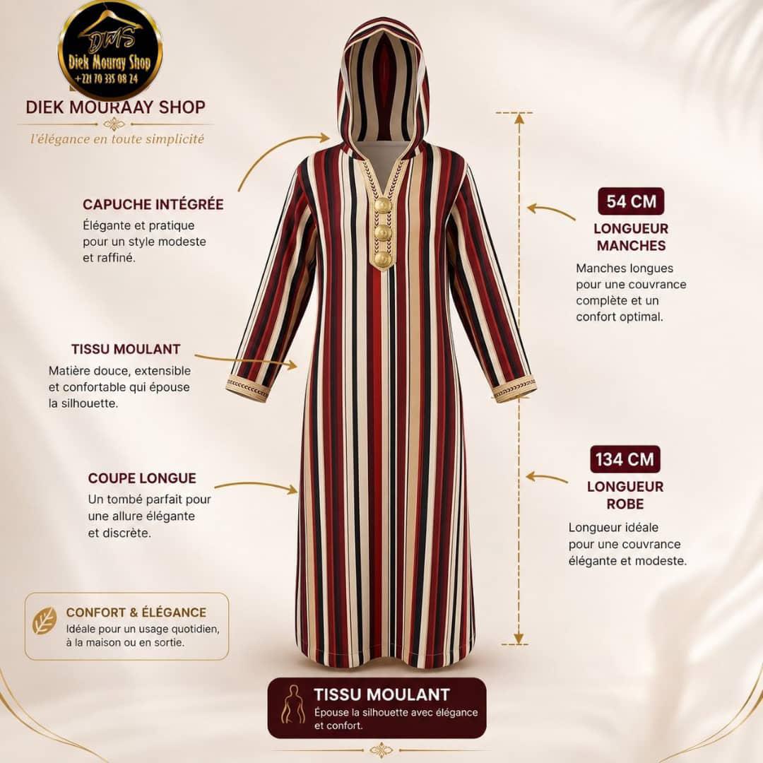 Robe longue à capuche 