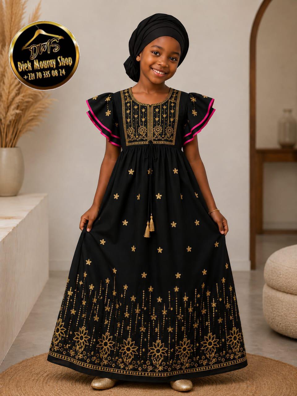 Robe coton inde avec foulard pour enfants — photo 1