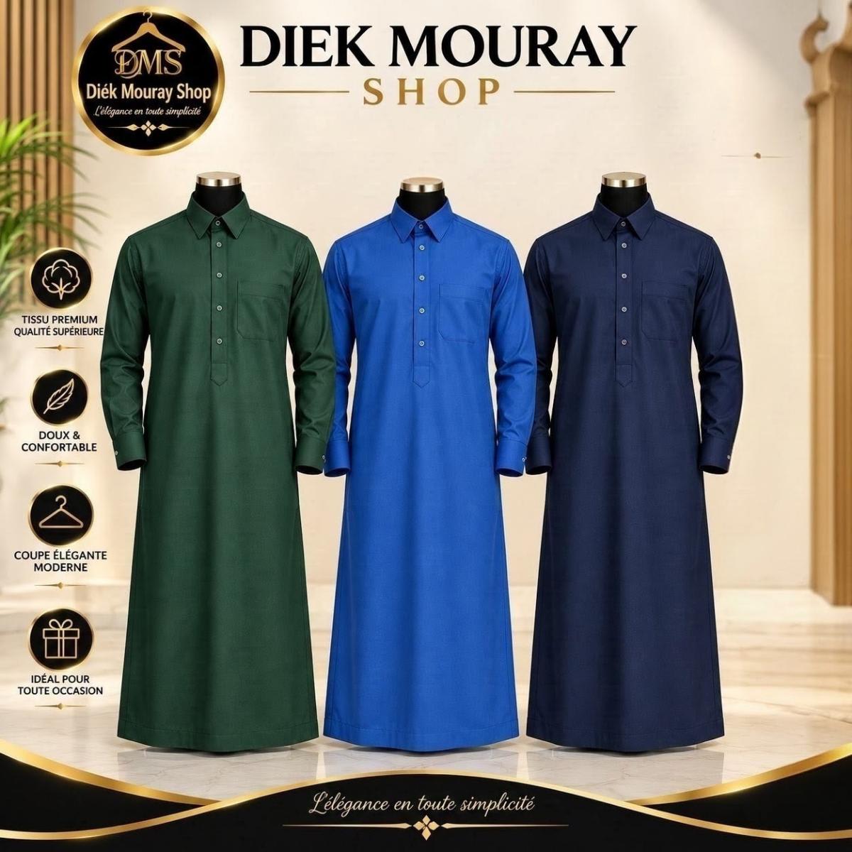 Qamis Col chemise manches poignets  — photo 1