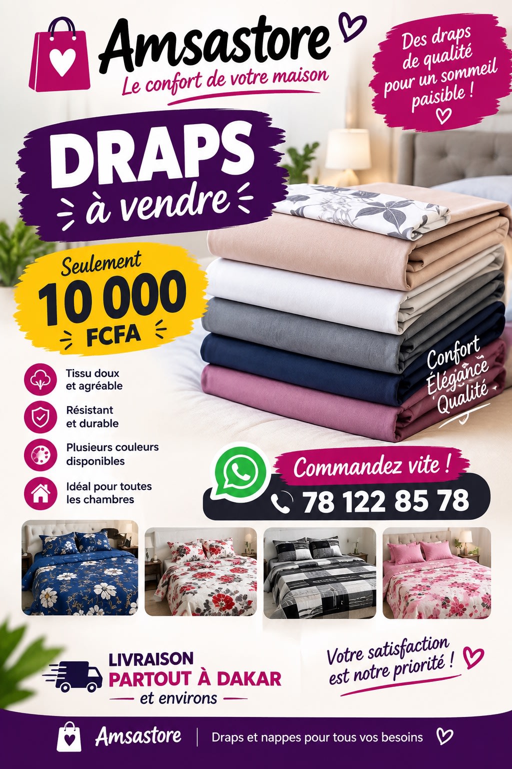 Decouvrez nos draps et nappe disponisble et plus couleurs et motifs — photo 1