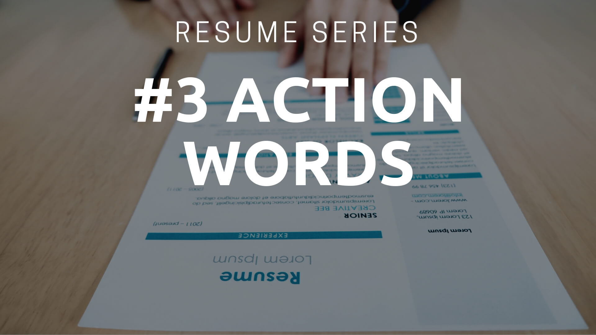 action word for resume