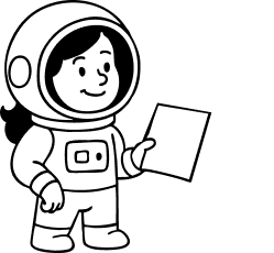Astronaut with document