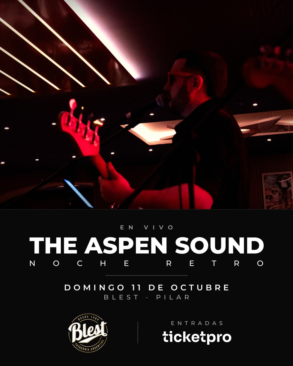 NOCHE RETRO - The Aspen Sound en BLEST PILAR