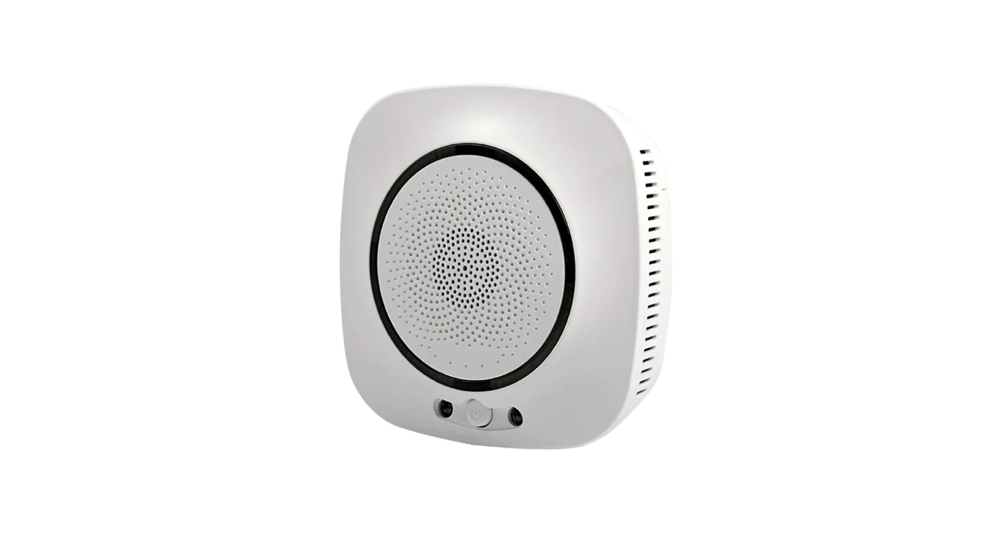 Yonipeak smart gas and smoke detector prototype in a white enclosure