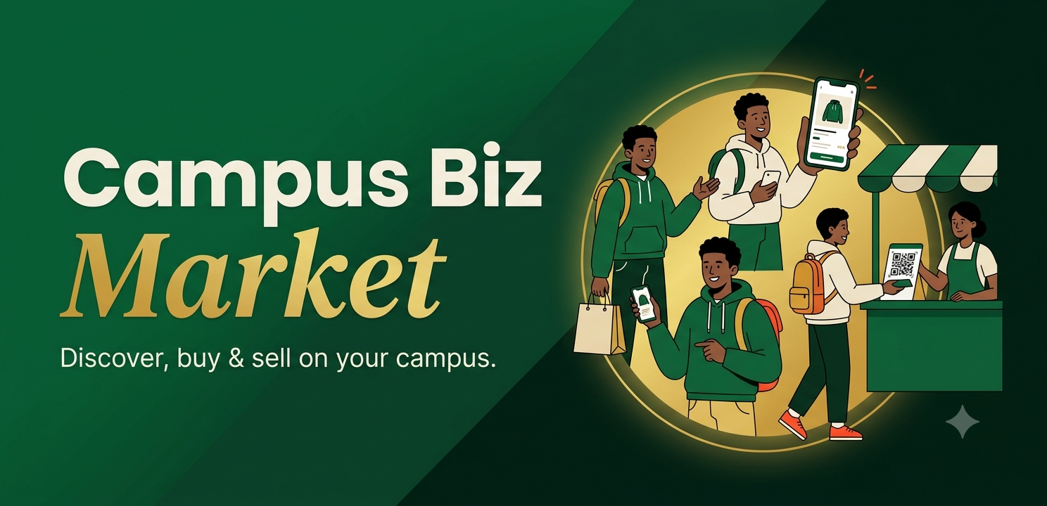 Campus Biz Market banner - discover, buy and sell on your campus