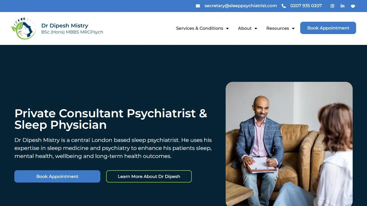 Dr Dipesh Mistry Sleep Psychiatrist