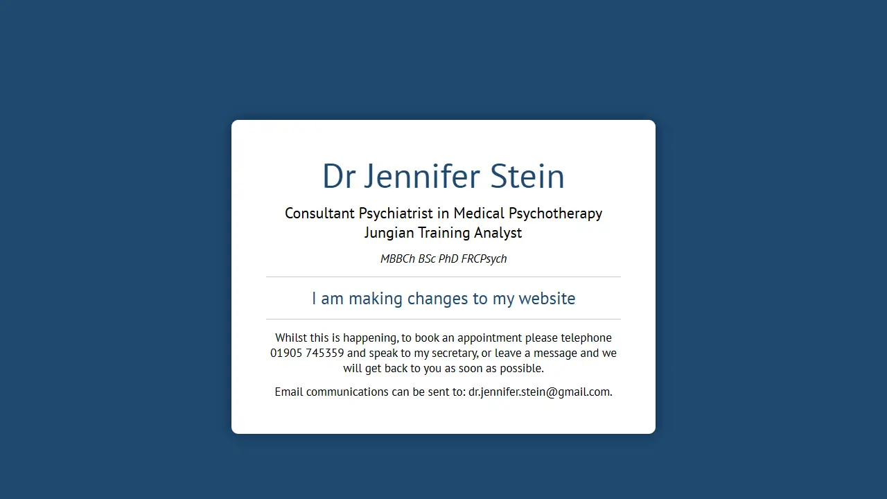 Dr Jennifer Stein