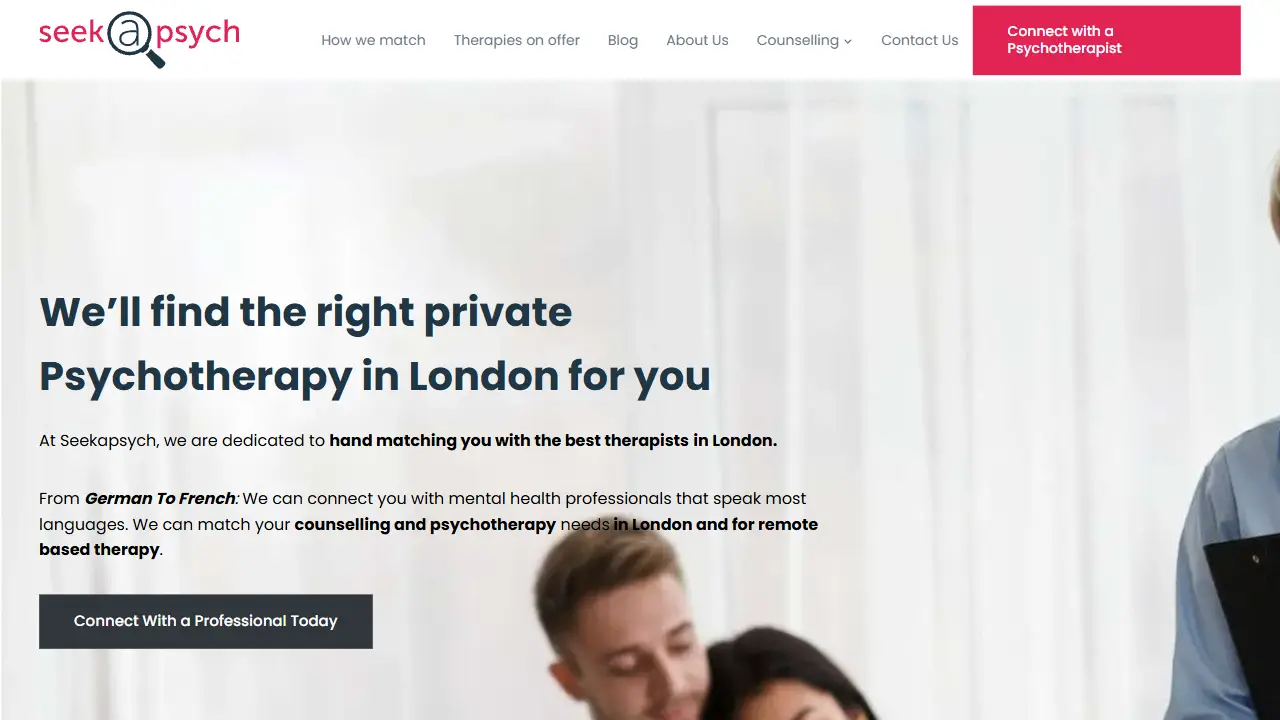 Seekapsych - Find a Psychotherapist in London.
