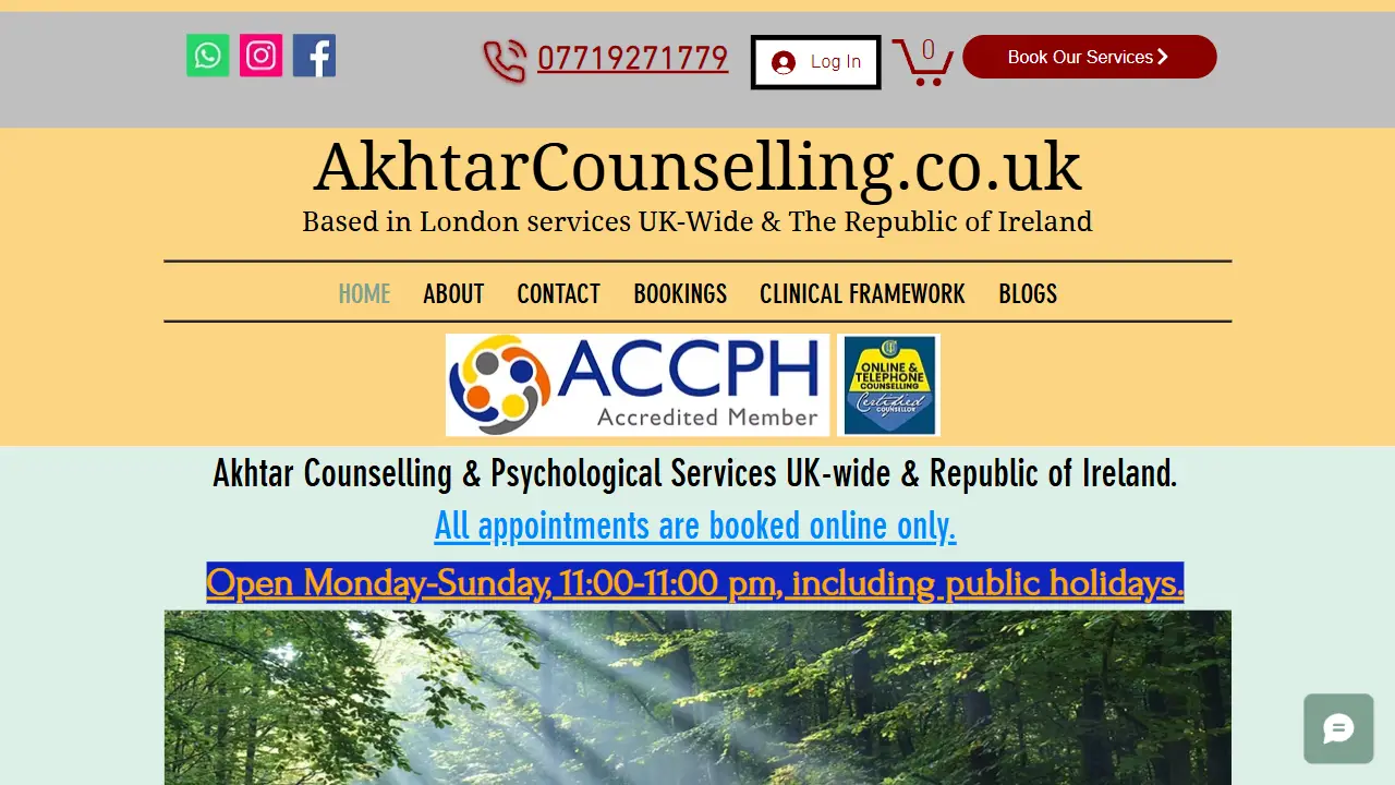 Akhtar Counselling | Psychological Services | London, UK-wide and Ireland