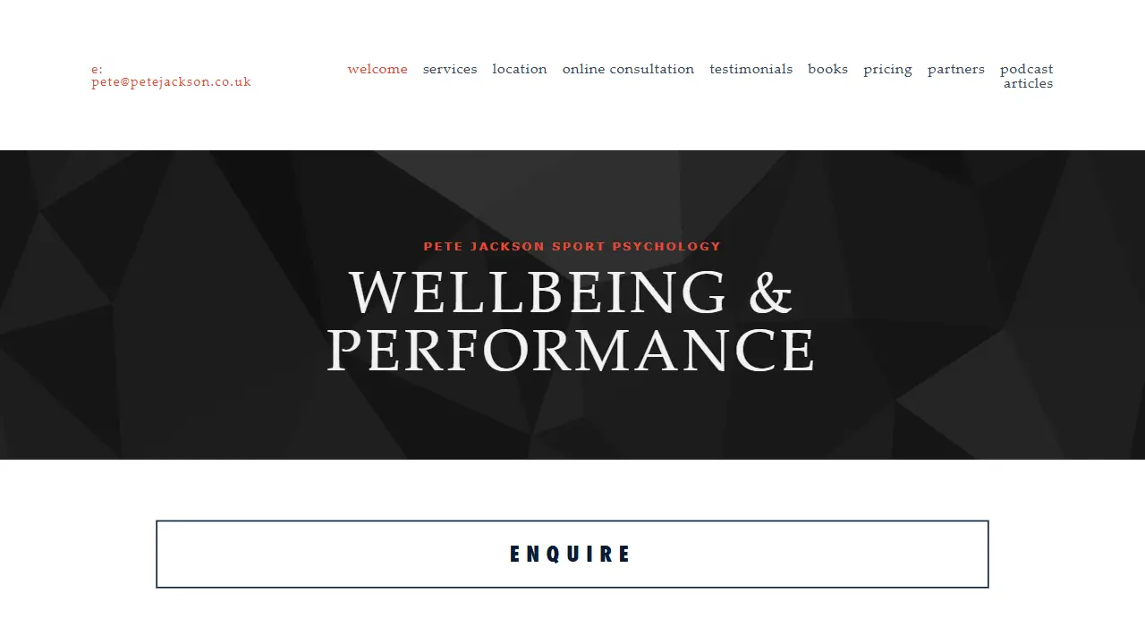 Pete Jackson Sport Psychology