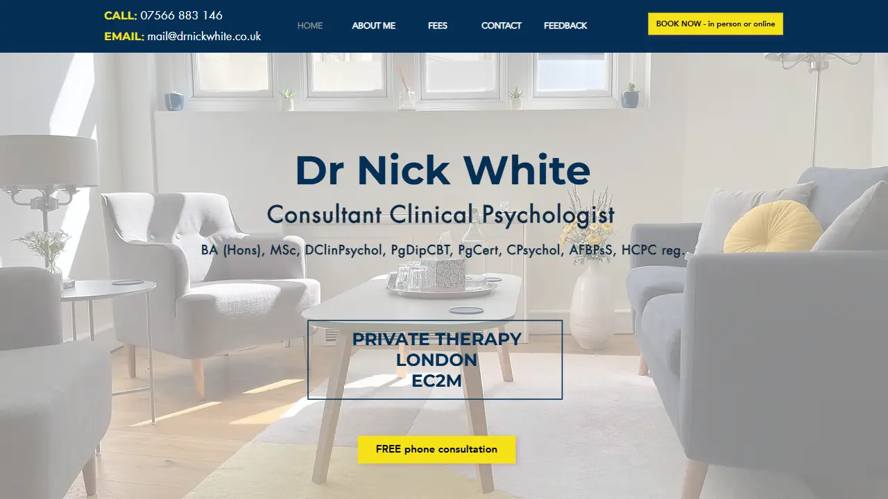 Dr Nick White - Consultant Clinical Psychologist