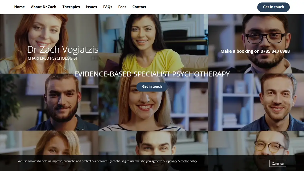 Dr Zach Vogiatzis - Psychology Clinic London