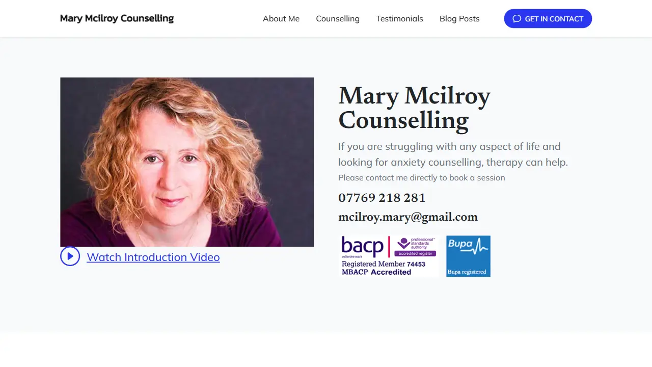 Mary Mcilroy Counsellor Muswell Hill - North London