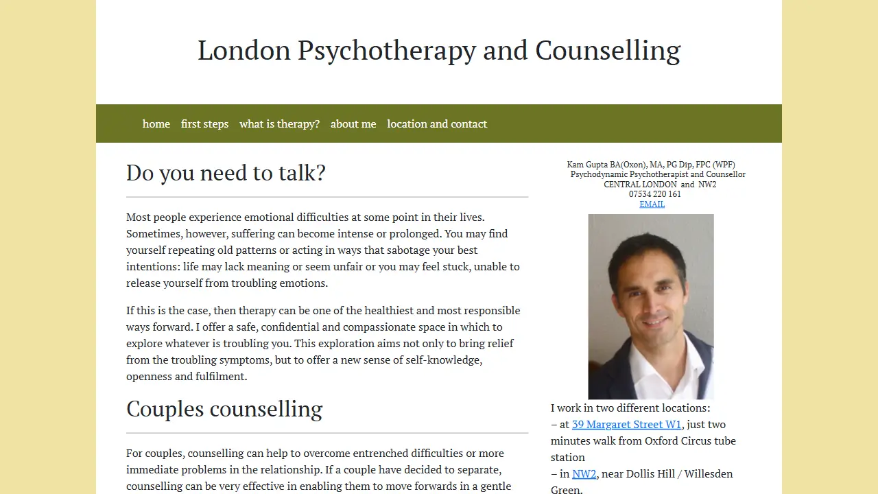London Psychotherapy and Counselling - Kam Gupta