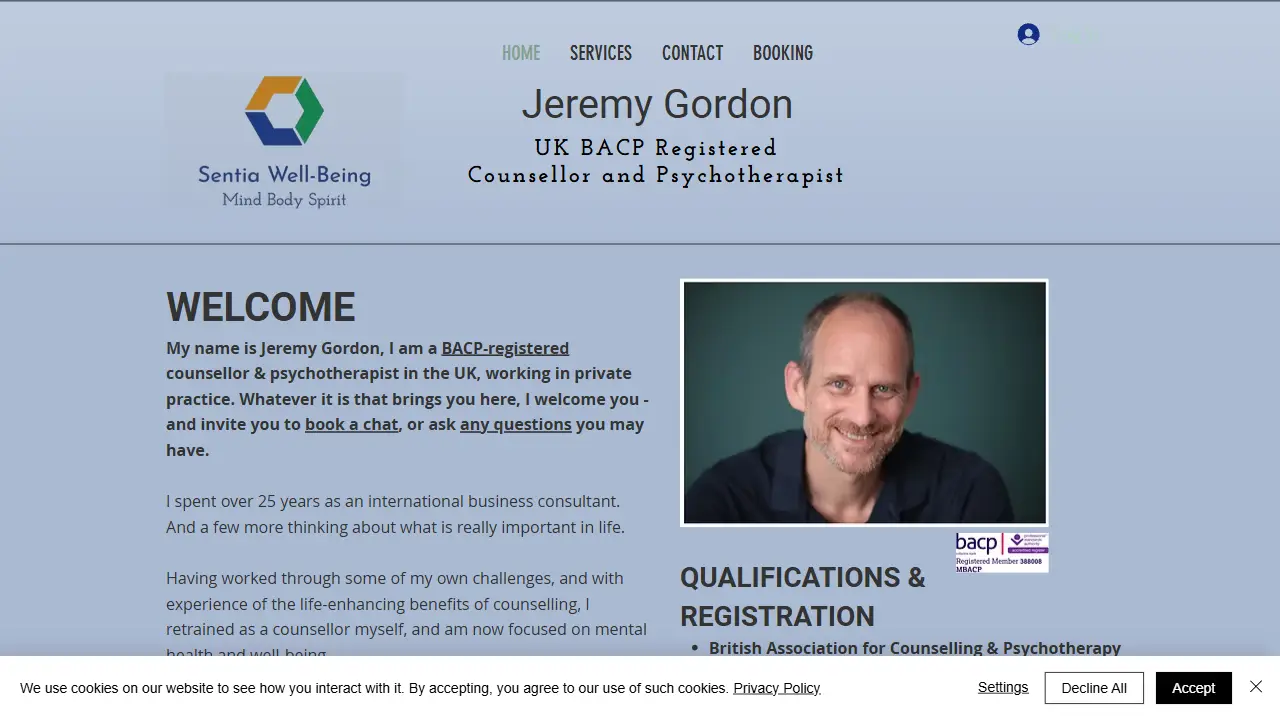 Jeremy Gordon, BACP Registered Counsellor