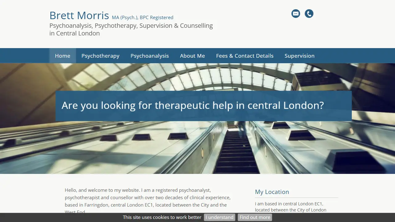 Brett Morris Counselling and Psychotherapy, Central London EC1